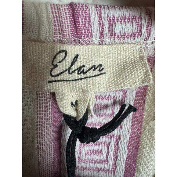 Elan Women's Jumpsuit Cropped Size Medium Strapless Colorful Cotton Striped - Picture 5 of 12